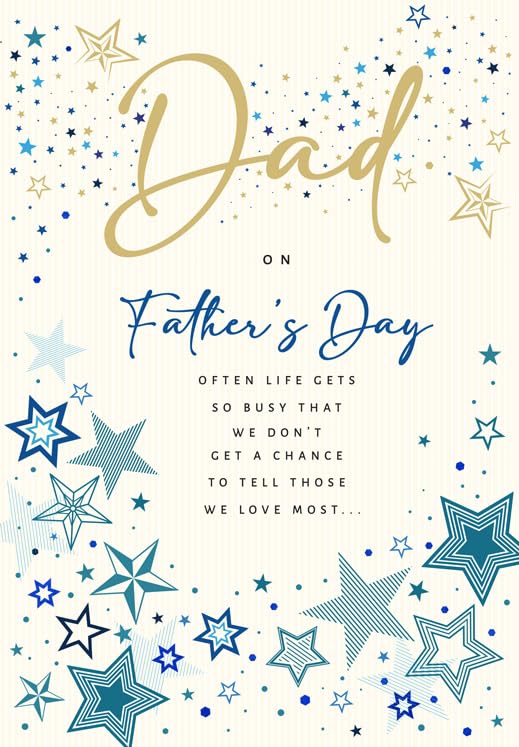 Piccadilly Greetings Father's Day Card - Dad Caption | 9 x 6 Inches | Made in the UK
