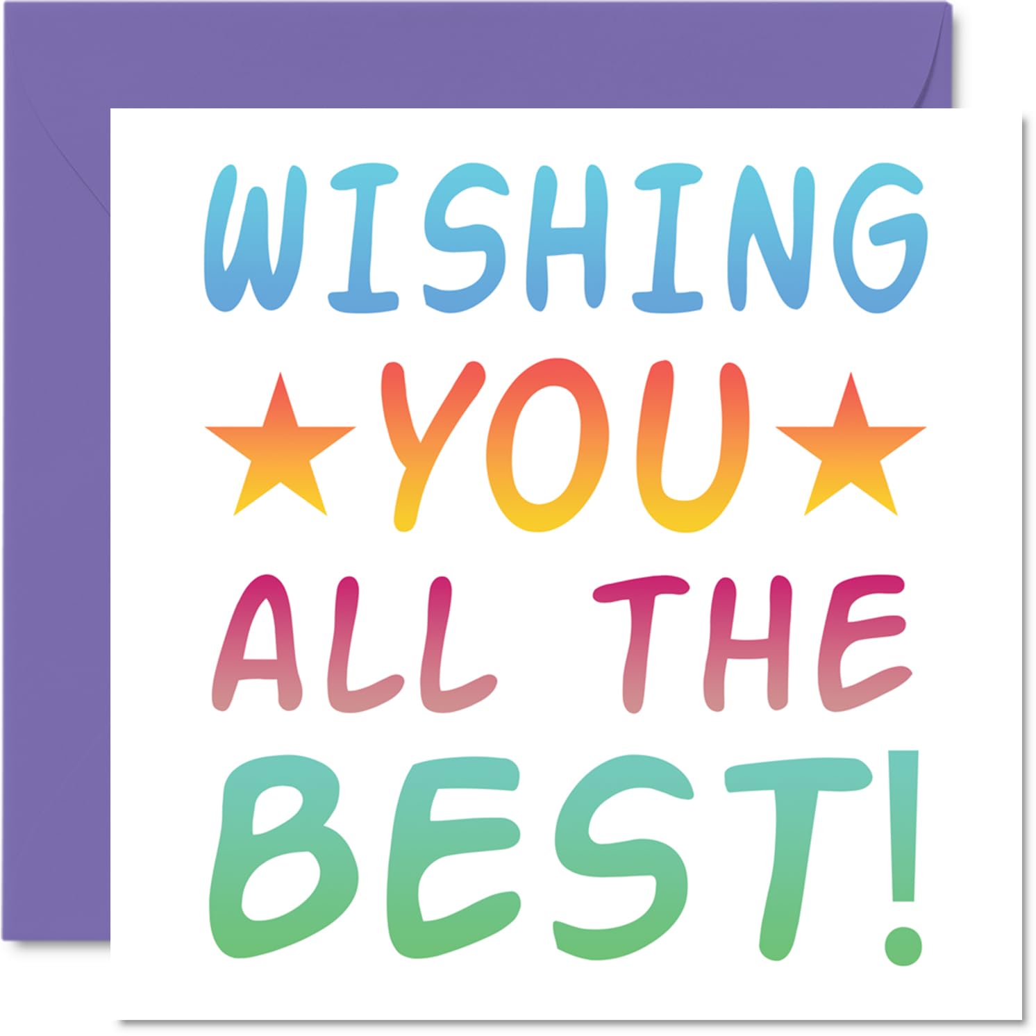 Stuff4 Wishing You All The Best Leaving Card for Colleagues | 145mm x 145mm | Blank Inside 1