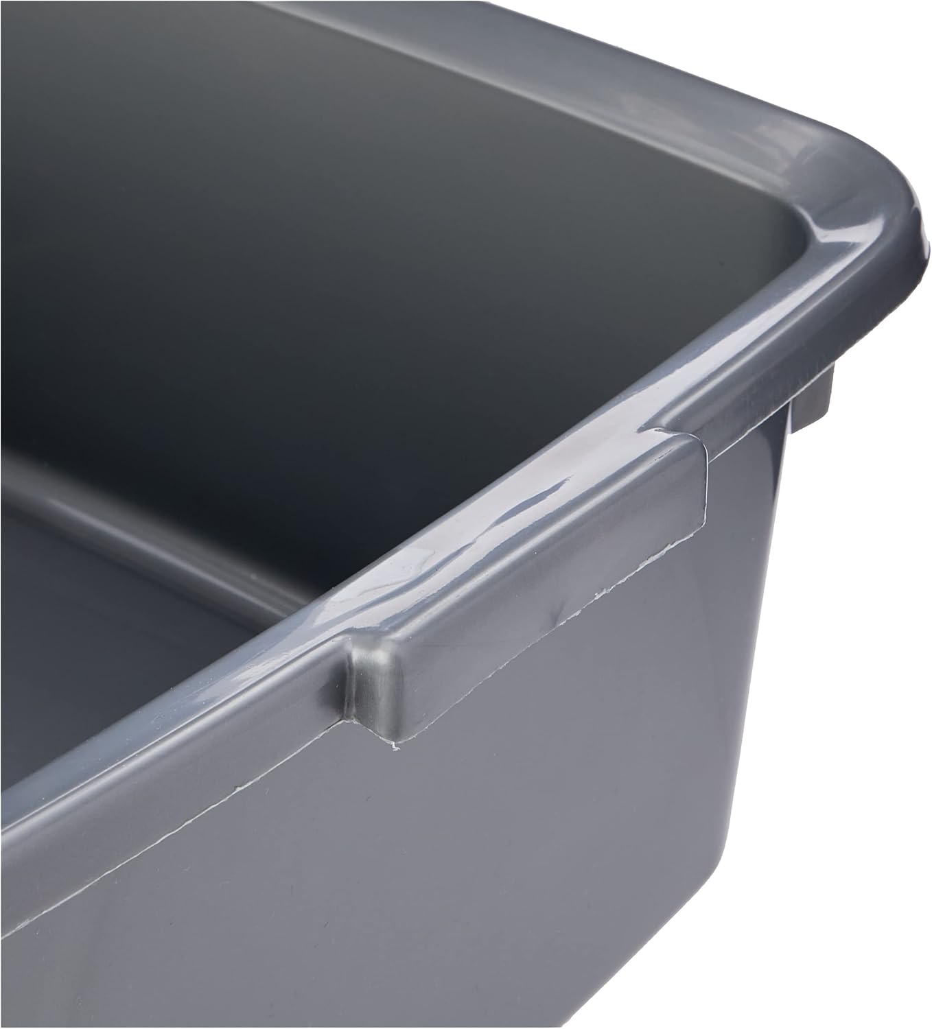 Addis 502813 Plastic Butler Large Rectangular Bowl, Metallic Silver, 12.5L 8