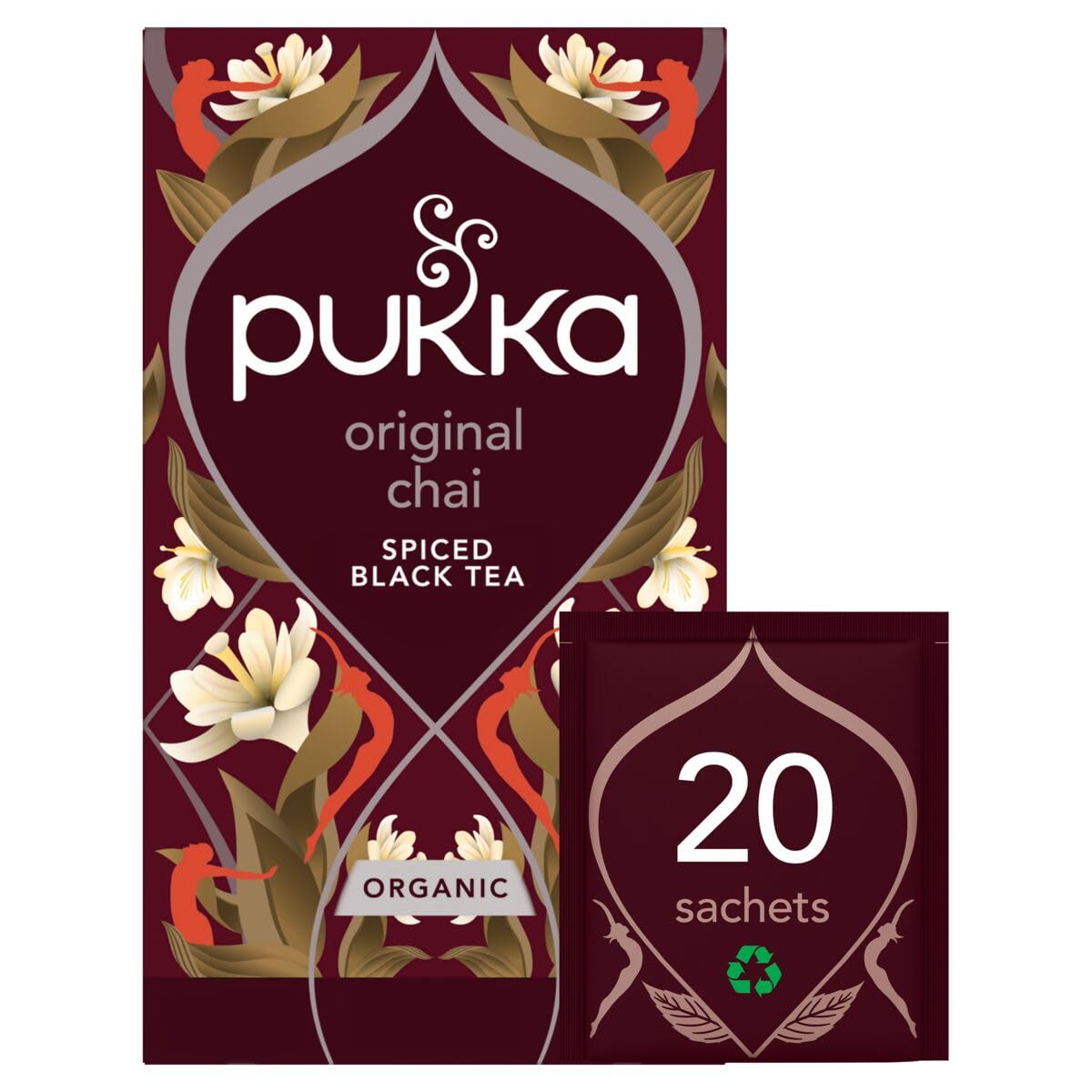 Pukka Herbs Original Chai Organic Herbal Tea Bags - 20 Count, 40g