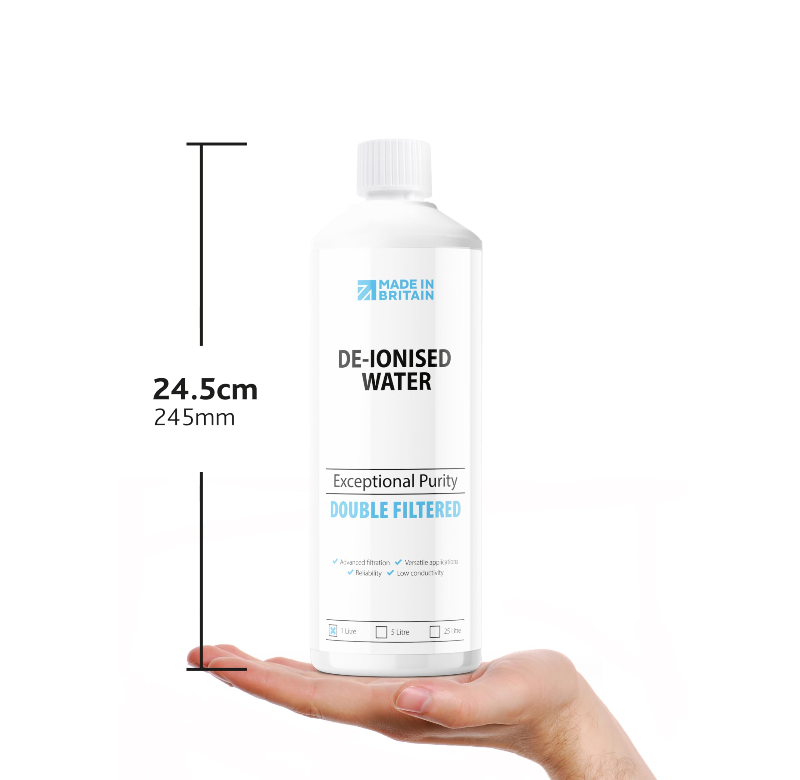 ChemLab De-Ionised Water - 1 Litre | Ultra-Purity for Irons, Batteries & Automotive Care 3