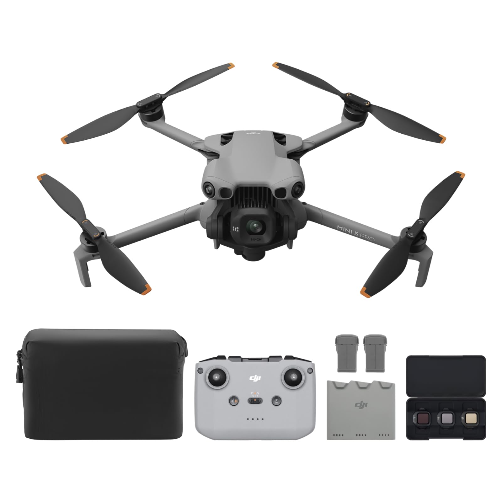DJI Mini 5 Pro Fly More Combo with DJI RC-N3 - 1-Inch CMOS Camera Drone with 4K/60fps HDR Video, 36-Min Flight Time, Foldable Design [Drone]