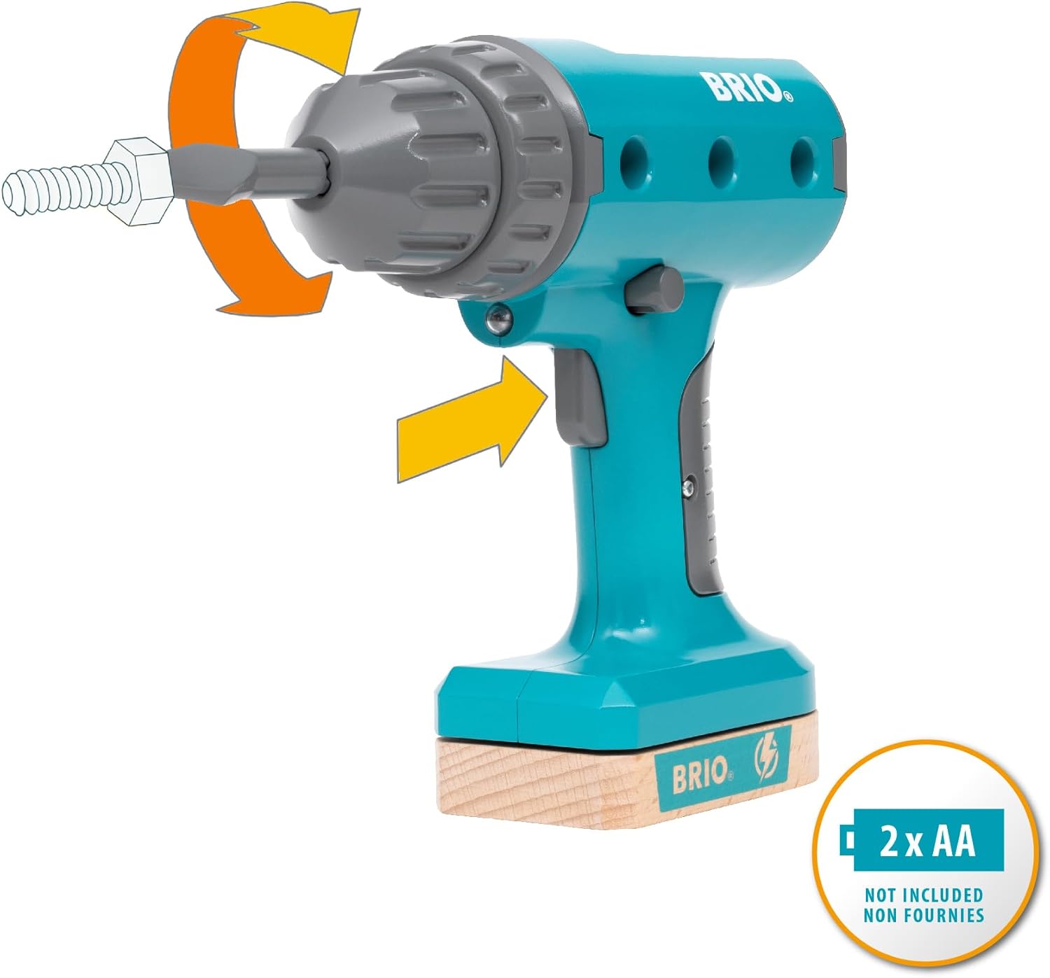 BRIO Builder Screwdriver Power Tool - STEM Construction Toy for Kids 5