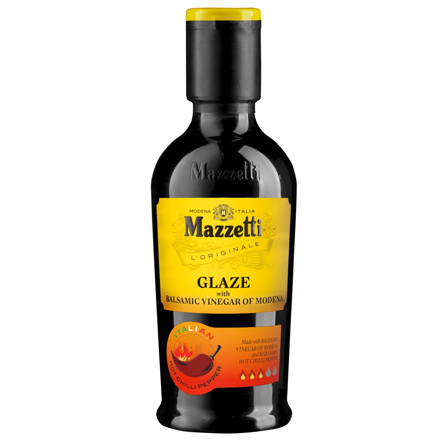 Mazzetti Chilli Balsamic Glaze 215ml - Gourmet Italian Glaze with Habanero Chocolate Chilli