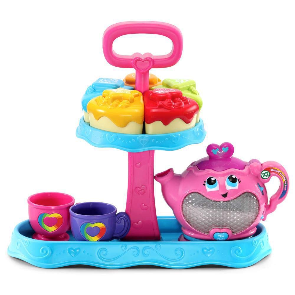 LeapFrog Musical Rainbow Tea Party - Educational Pretend Play Tea Set with Lights, Songs & Shape Sorter