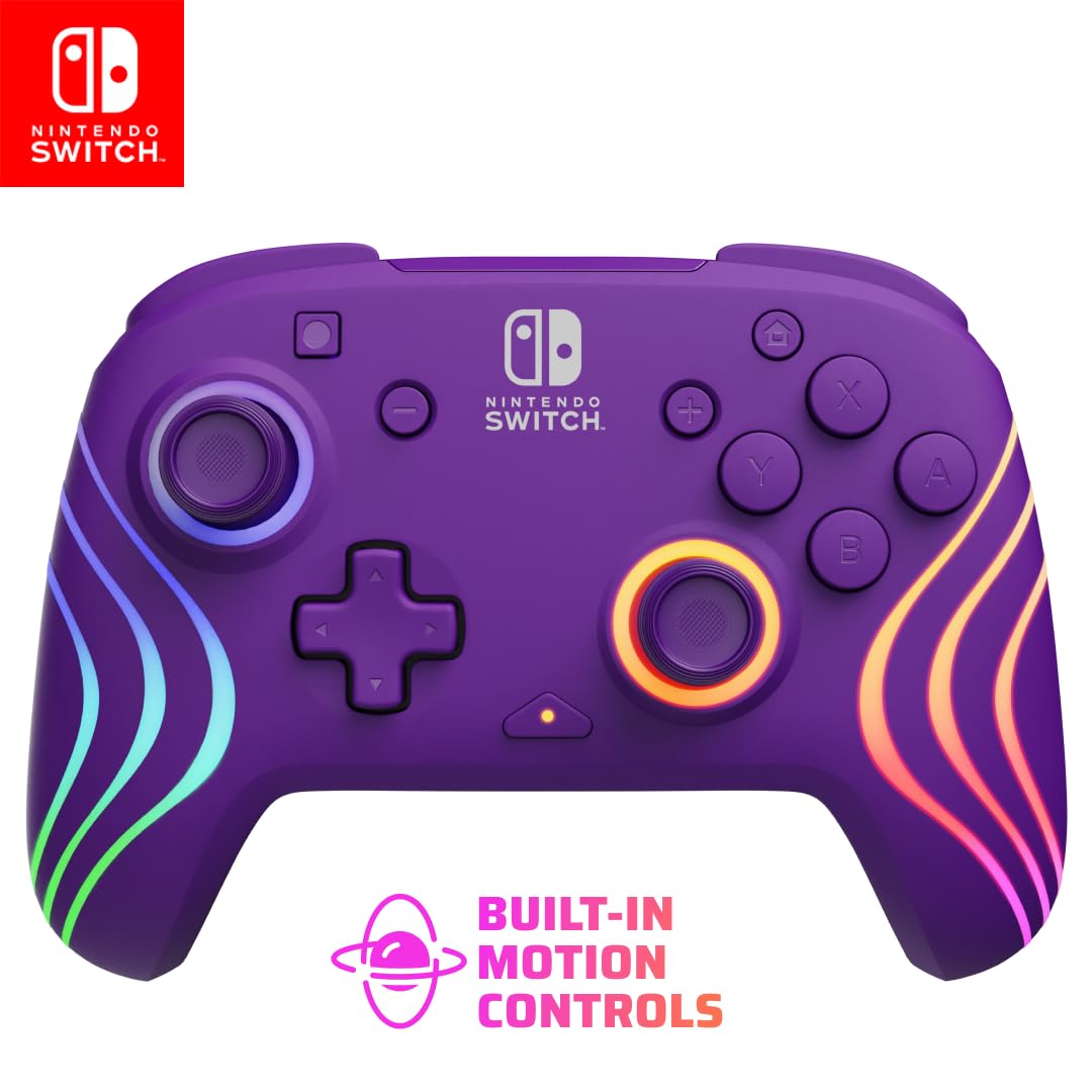 PDP Afterglow Wave Wireless Pro Controller with Full Motion for Nintendo Switch