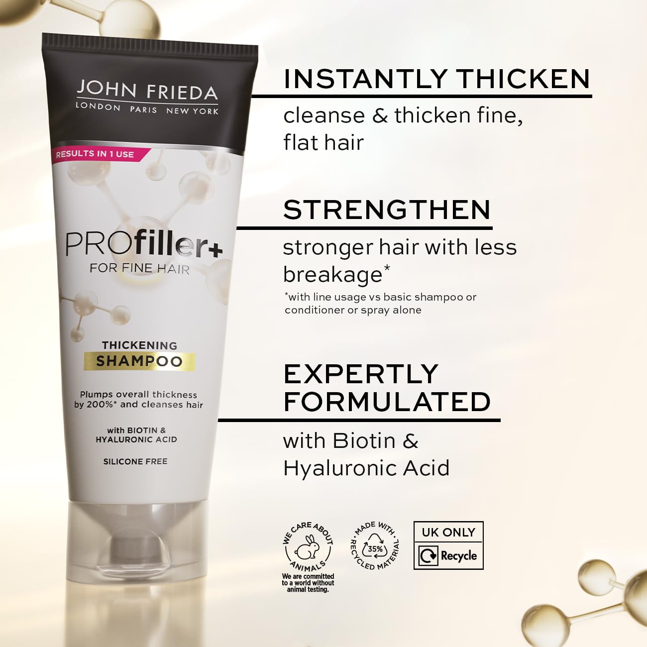 John Frieda PROfiller+ Thickening Shampoo for Thin, Fine Hair (250ml)
