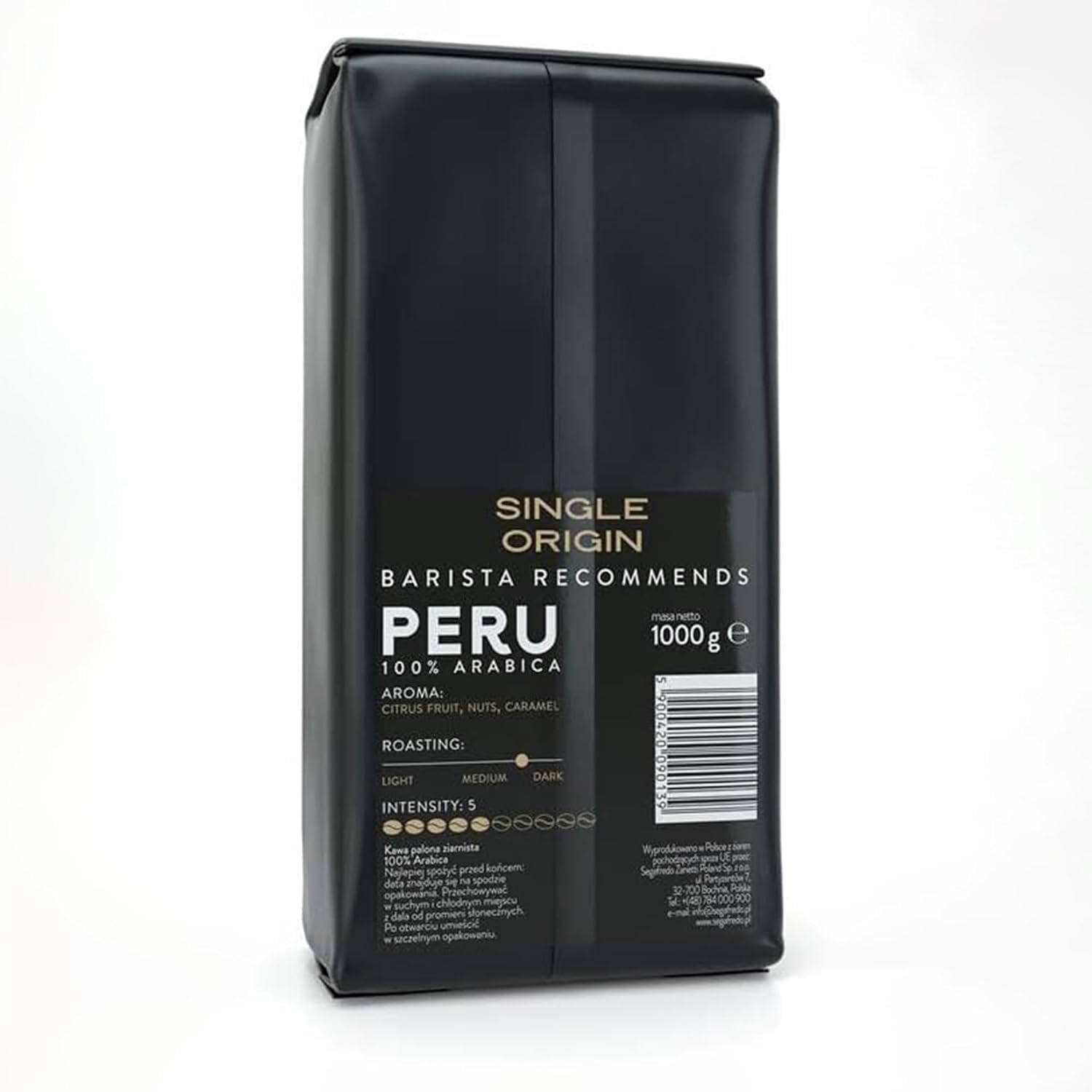 Segafredo Zanetti Single Origin Perù 100% Arabica Coffee Beans - 1kg Whole Bean