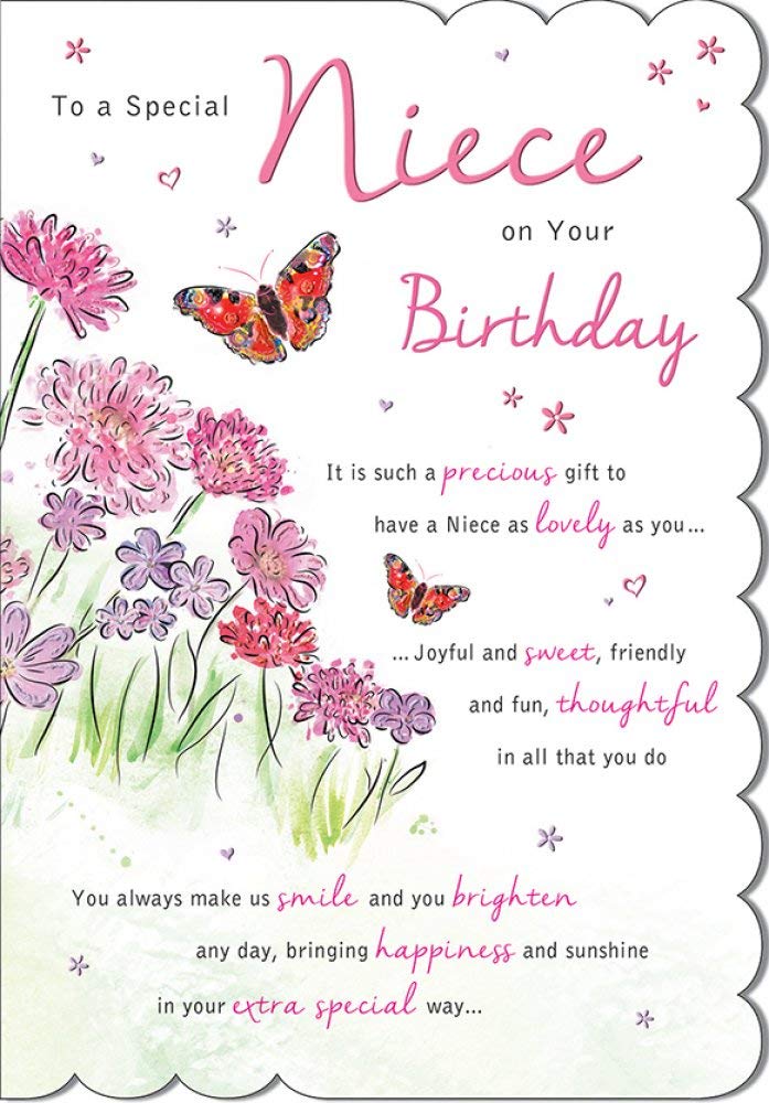 Piccadilly Greetings Niece Birthday Card | 9 x 6 Inches | Made in the UK 1