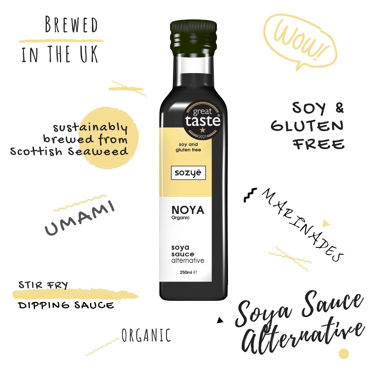sozyë NOYA Organic Soya Sauce Alternative - Soy Free, Gluten Free, Award Winning | 250 ml