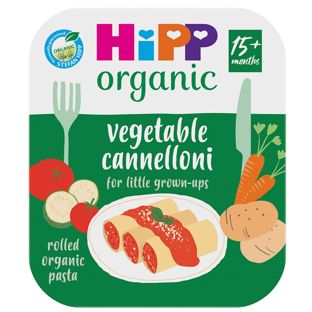 HiPP Organic Vegetable Cannelloni for Little Grown Ups Tray Meal 15+ Months