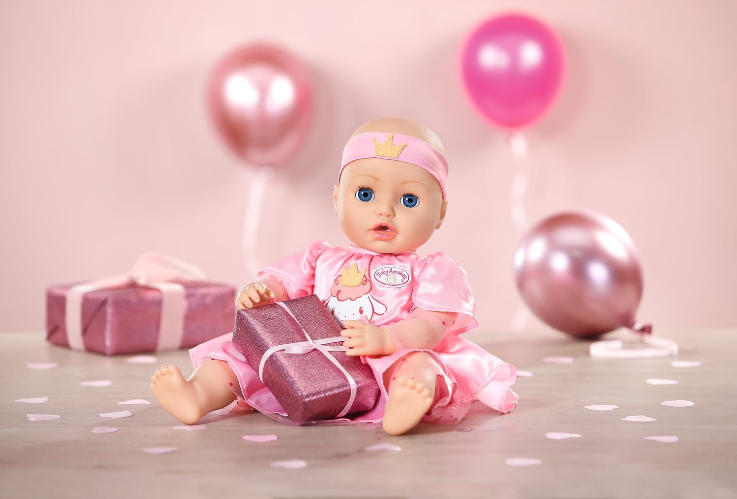Baby Annabell Happy Birthday Dress 710548 - Pink Tulle Dress with Crown for 43cm Dolls 5