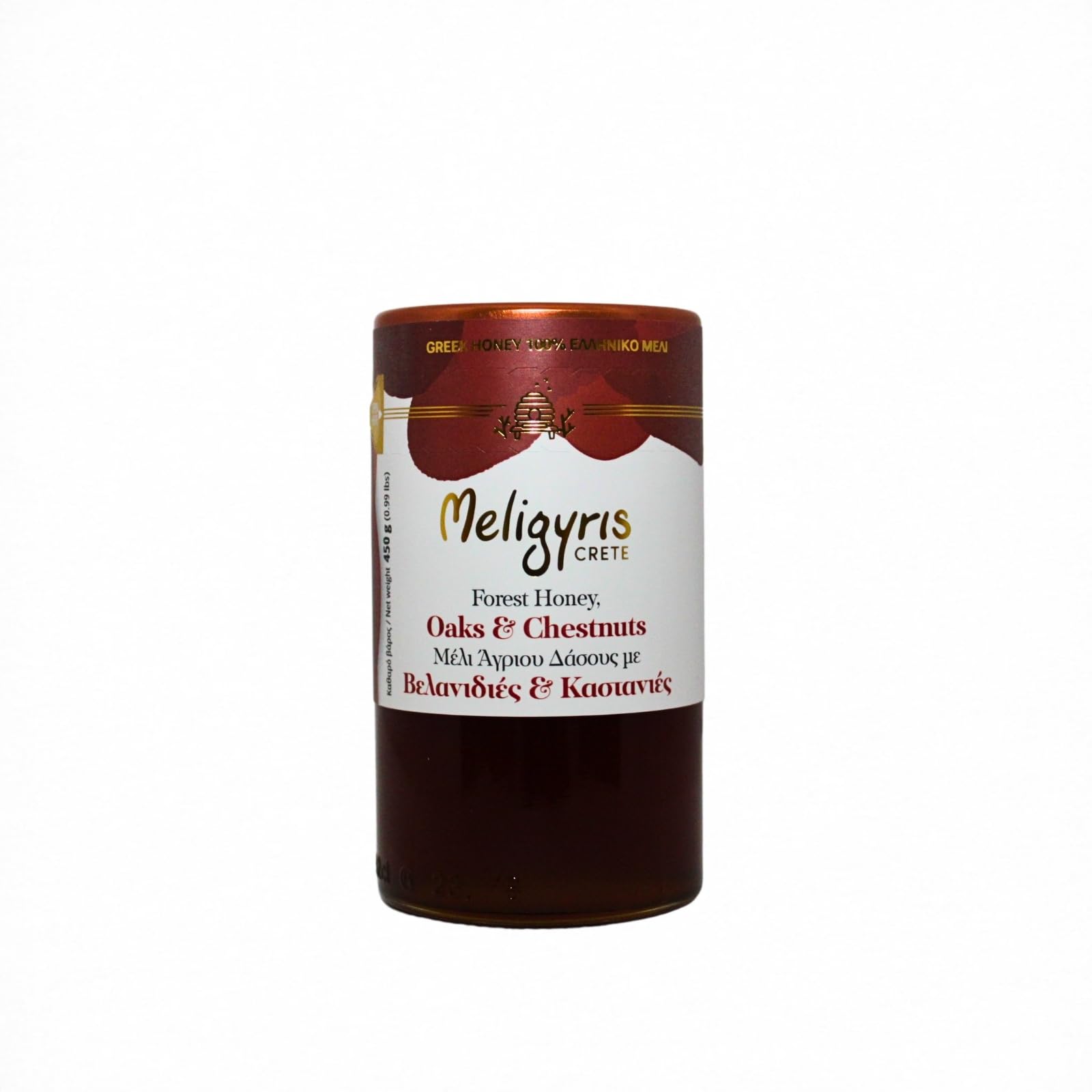 Meligyris Oak & Chestnut Forest Honey - Raw, Unfiltered, 450g
