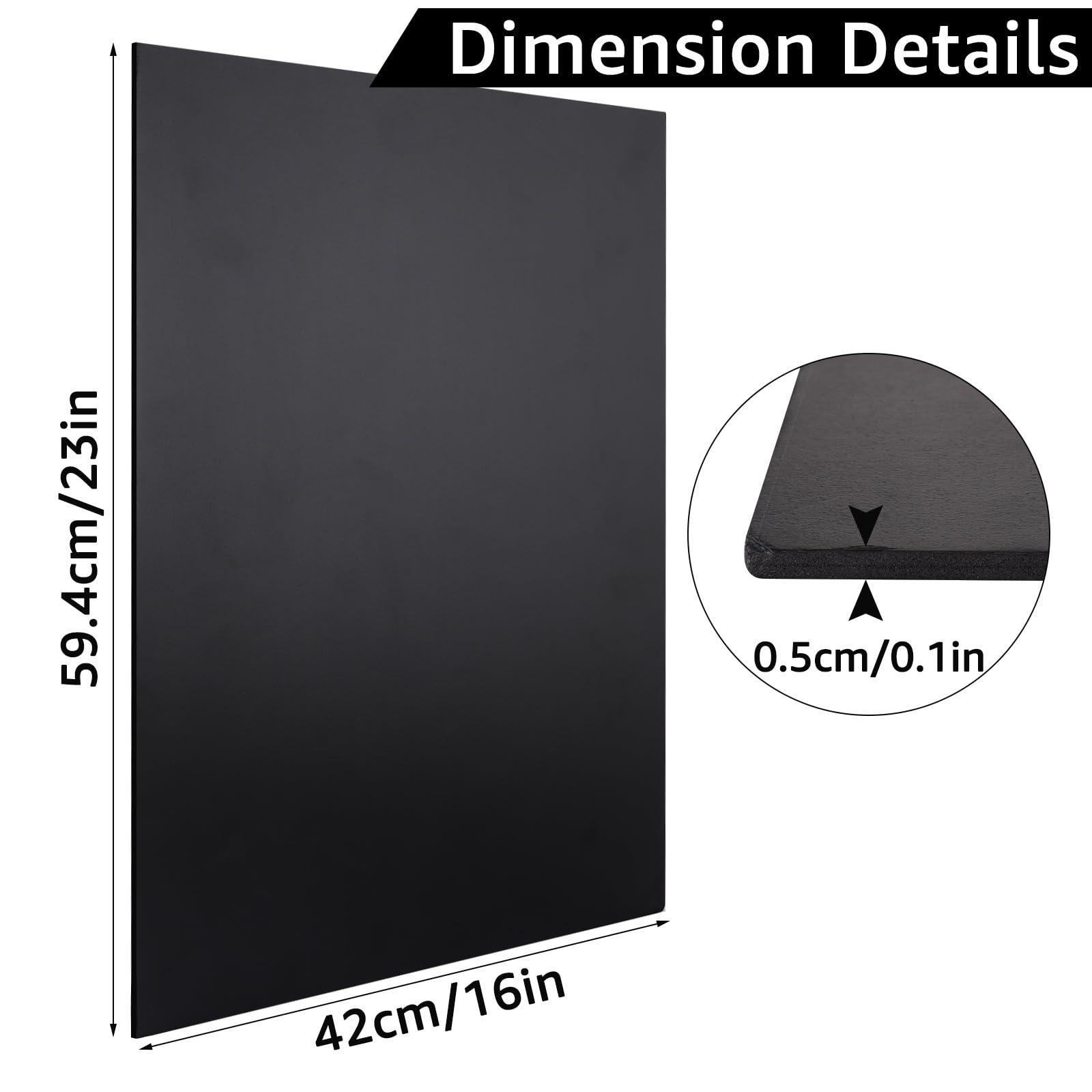 ASelected Foam Boards - 10 Pack A2 Size 5mm Thick Black Polystyrene for Sign Making & Crafts 2