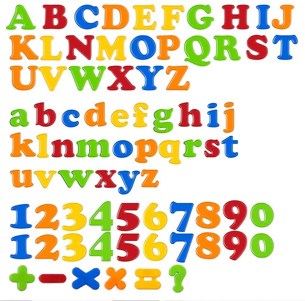 Ram ABC Magnetic Letters - 78-Piece Educational Set with Numbers & Colors