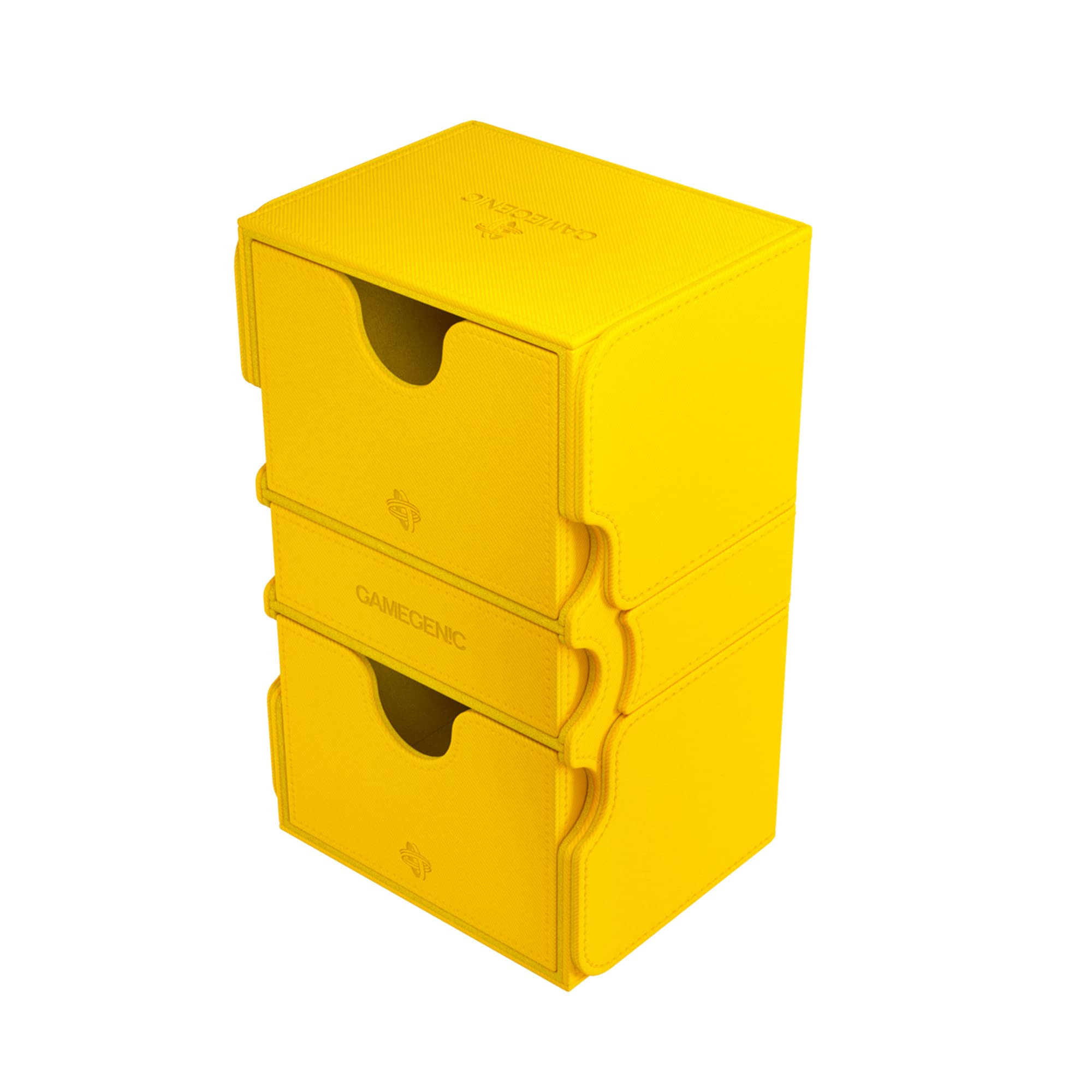 Gamegenic Stronghold 200+ XL Convertible Trading Card Storage Box - Holds 200 Double-Sleeved Cards, Yellow