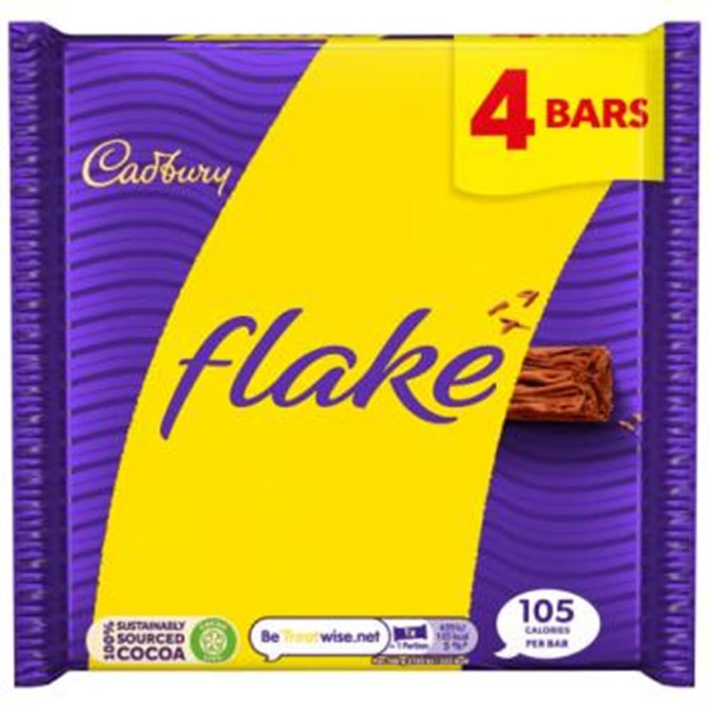 Cadbury Flake Chocolate Bar 4 Pack Multipack 80g