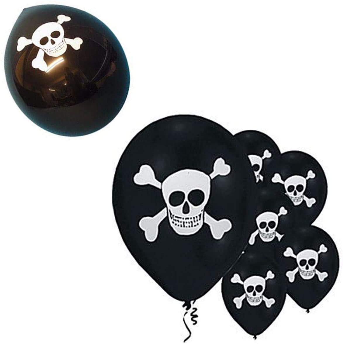 Pirate Skull & Crossbones Balloons - 15Pk Latex Party Decorations for Halloween & Birthday 4