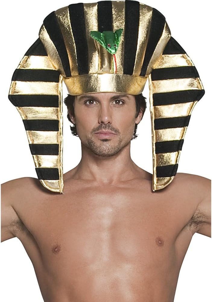 Smiffy's Men's Pharaoh Headpiece Black & Gold Soft One Size