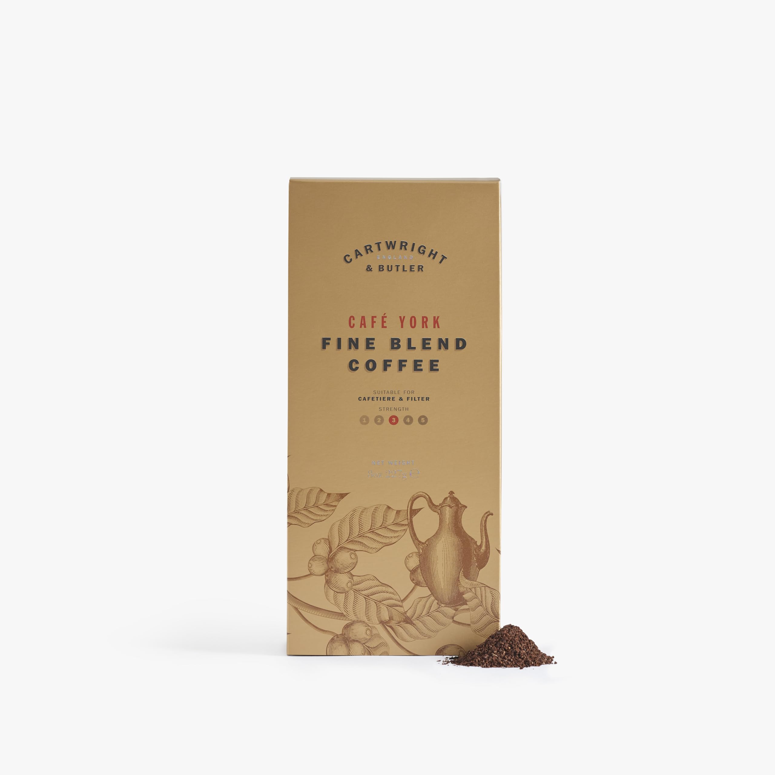 Cartwright & Butler Ground Coffee - Café York Blend, Medium Roast, 100% Arabica | 227g Carton 1