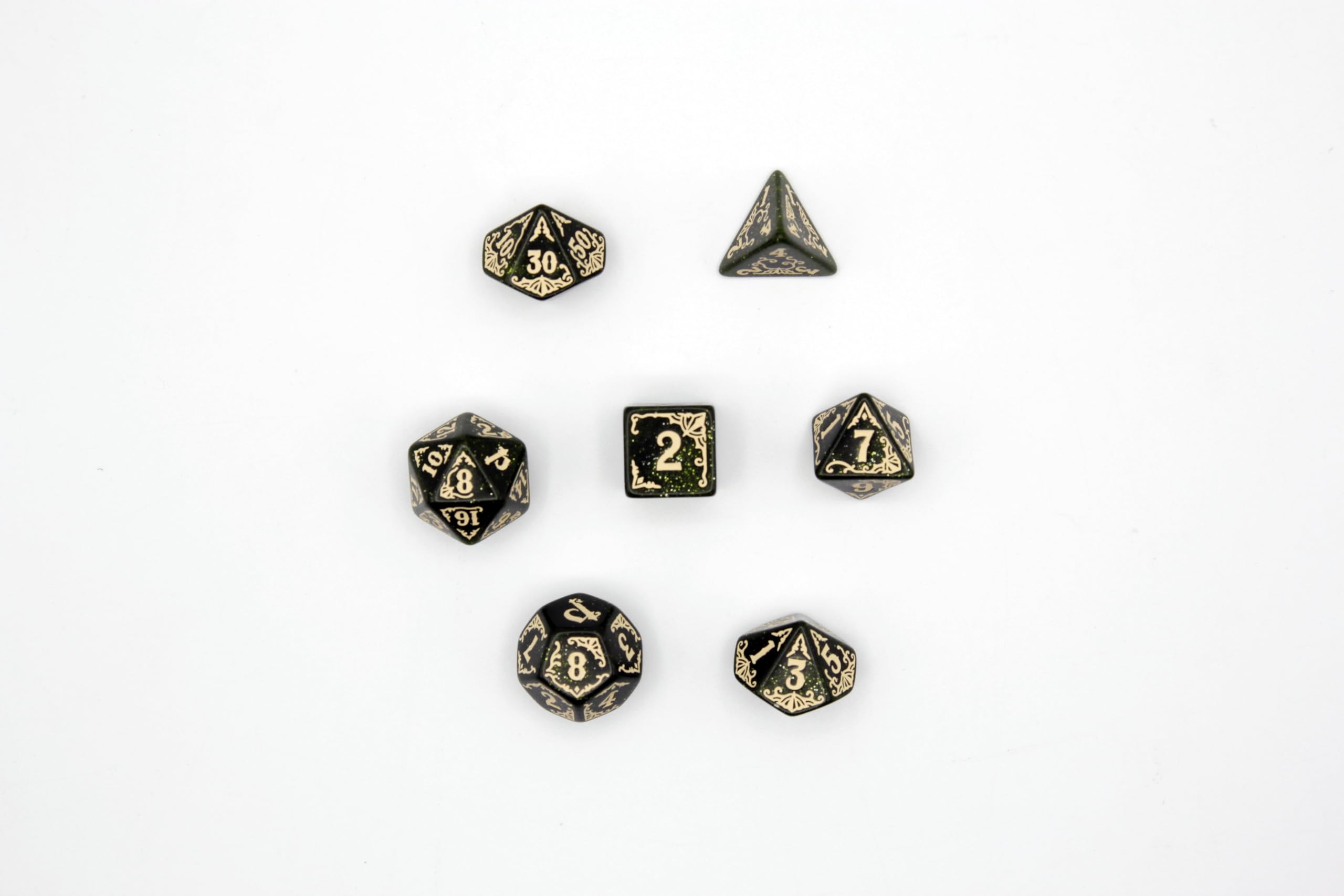 Q WORKSHOP Pathfinder Arcadia Dice Set - 7 Piece RPG Dice