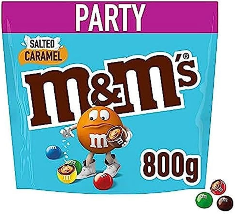 M&M's Salted Caramel & Milk Chocolate Party Bulk Bag - 800g Chocolate Snack Gift