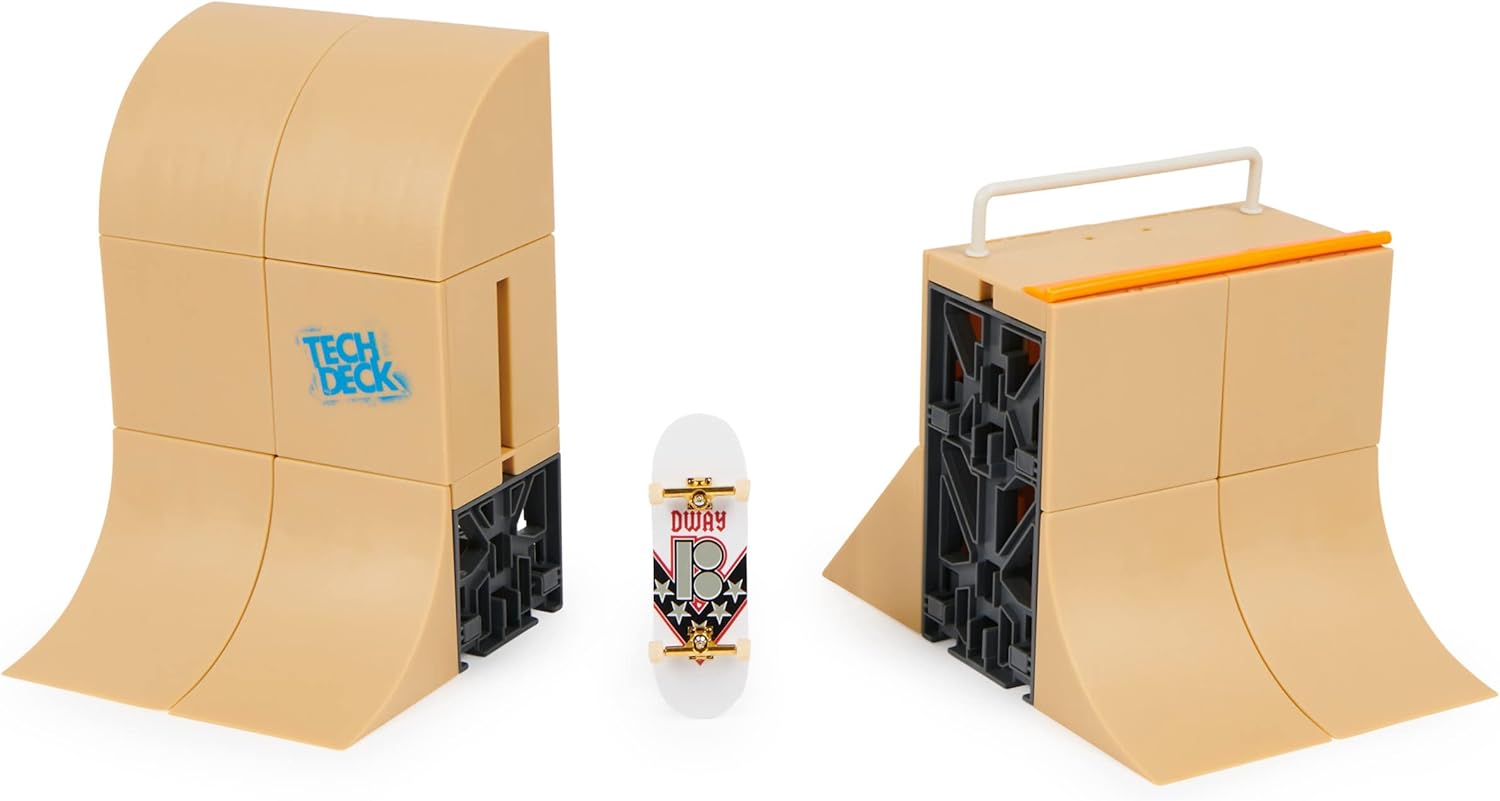 Tech Deck Danny Way Mega Half Pipe X-Connect Park Creator - Customizable Ramp Set with Exclusive Plan B Fingerboard 3