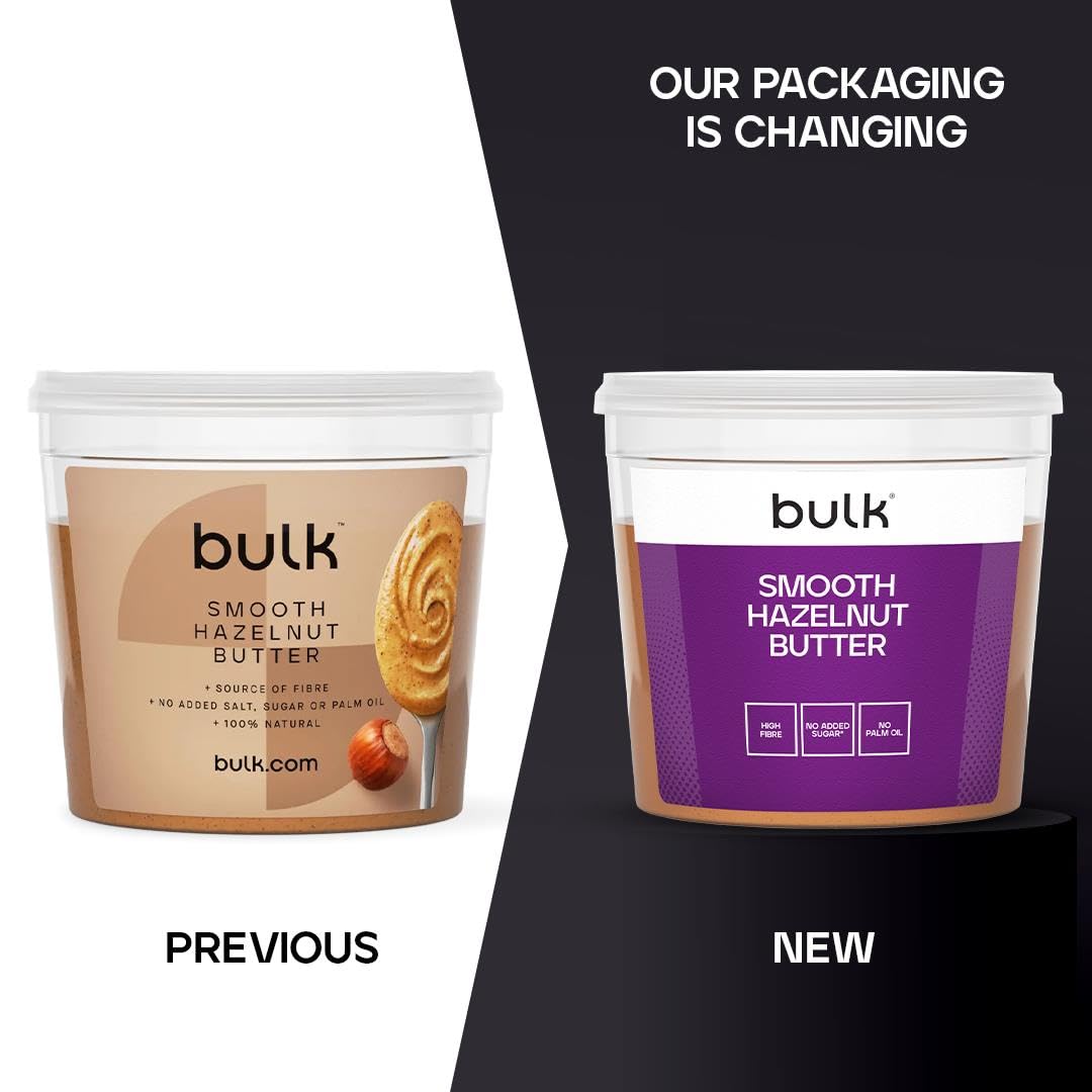 Bulk Natural Roasted Hazelnut Butter - Smooth, 1 kg Tub | 100% Hazelnuts 2