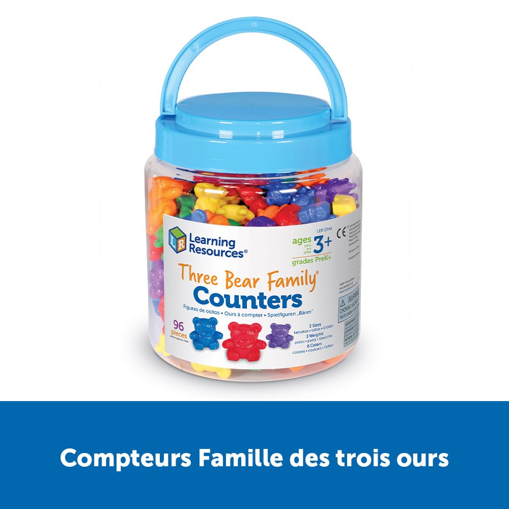Learning Resources The Original Three Bear Family Counters - 96-Piece Rainbow Maths Set for Ages 3+ 12