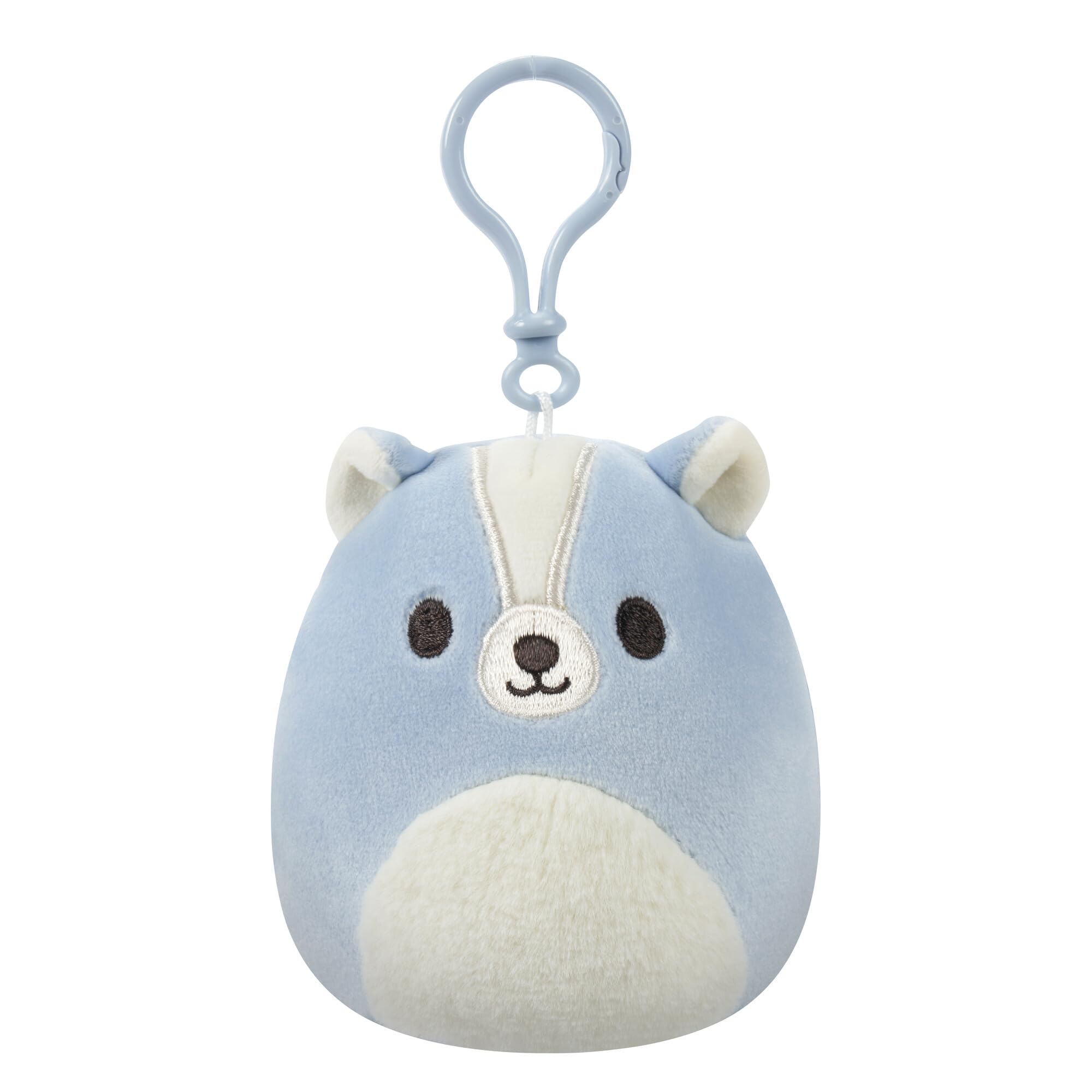 Squishmallows 3.5-Inch Clip-On 5 Pack Plush - Blue Skunk, Cream Bat, Purple Character 4