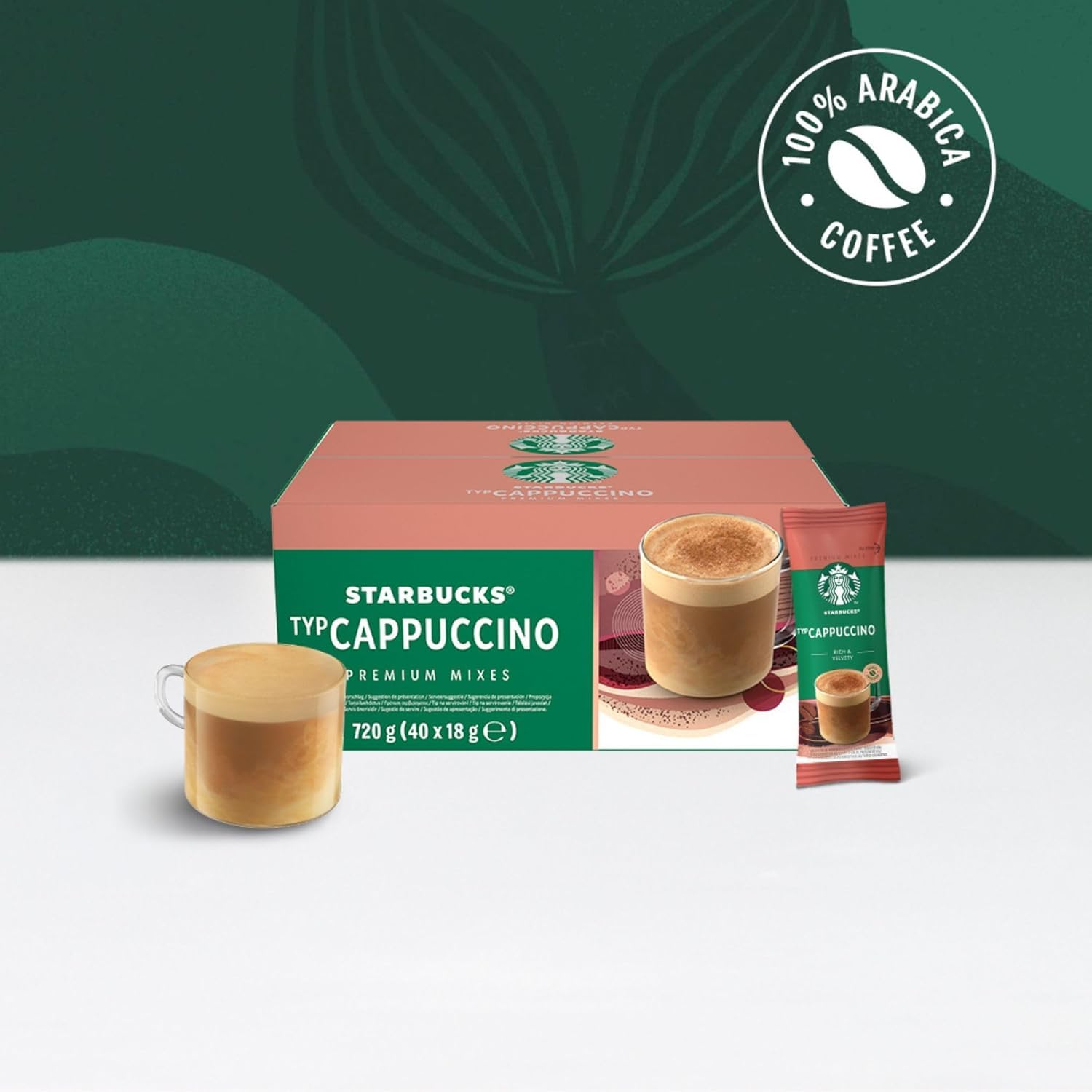 STARBUCKS - Cappuccino Instant Coffee Sachets 40 x 18 g 5