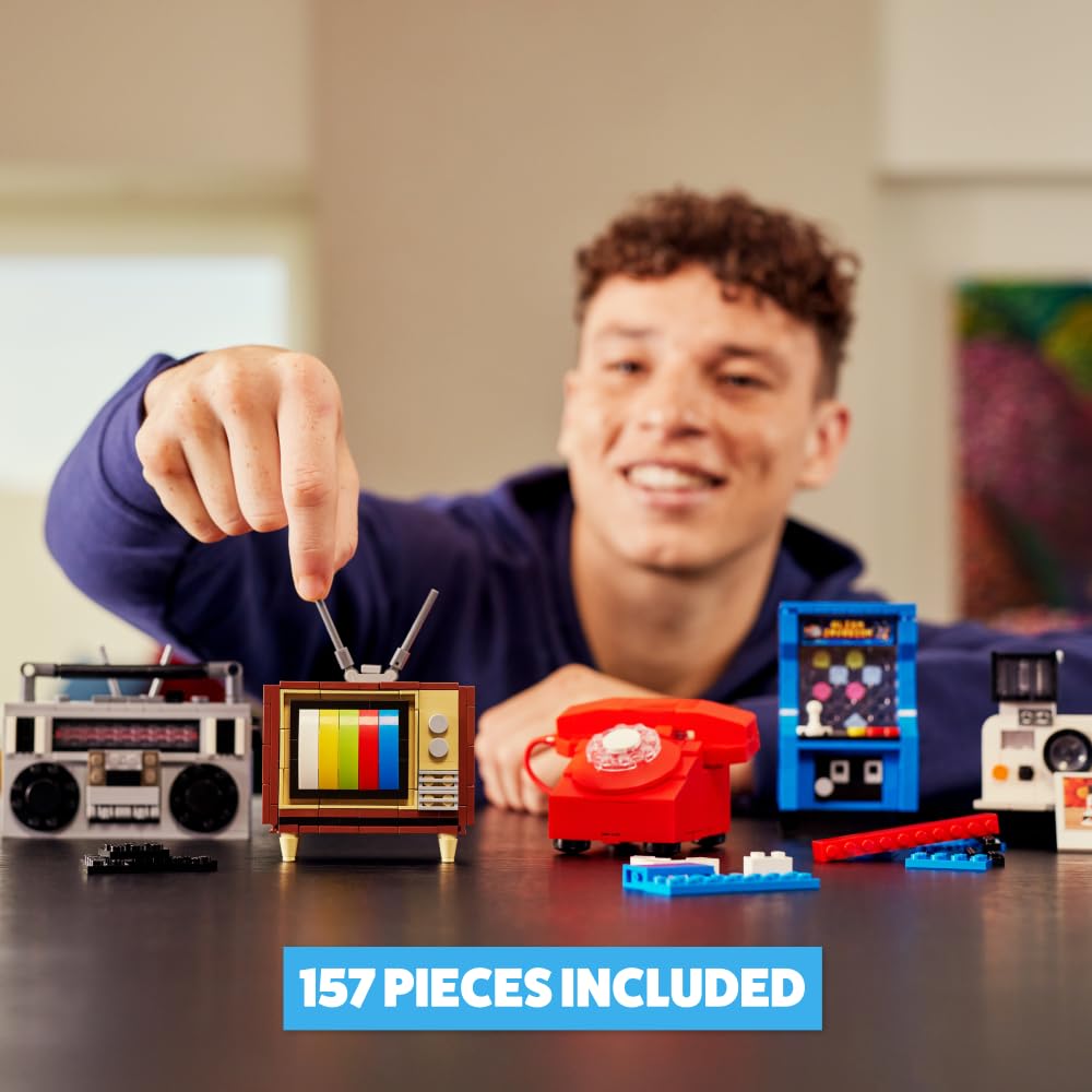 Max Build More MAX Premium Retro Building Bricks (Cassette Radio) - 221 Pieces | Collectible Mini | Ages 3+ 3