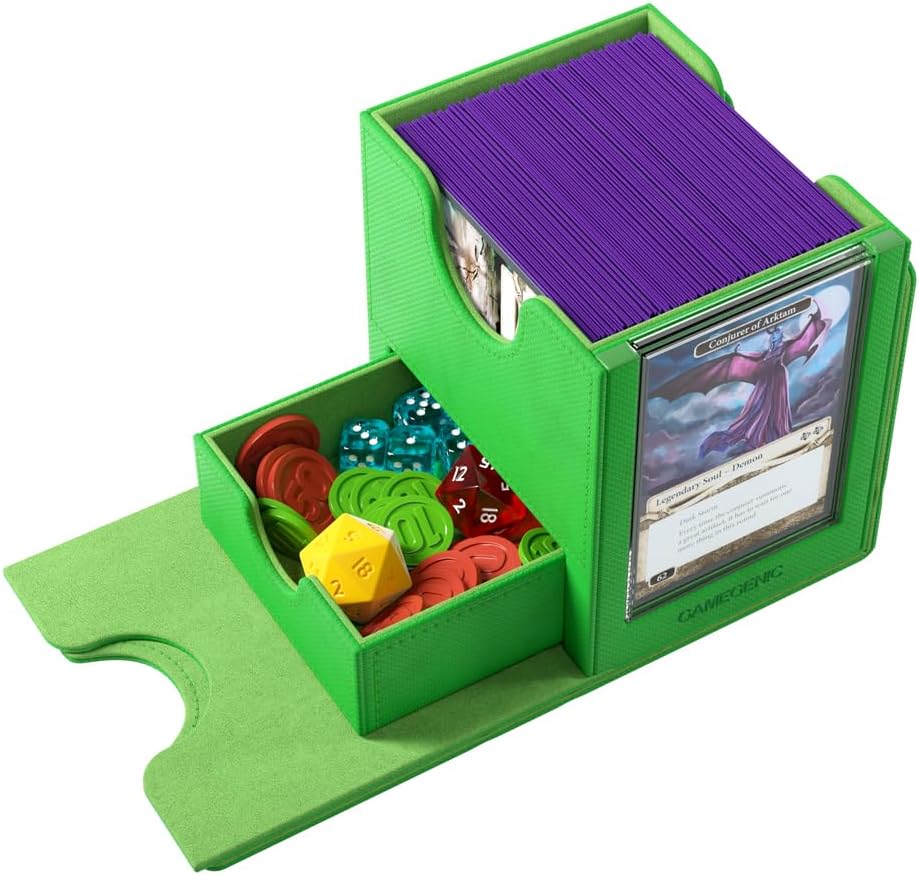 Gamegenic Magic: The Gathering Commander Sidekick Pro 100+ XL Deck Box Green 4