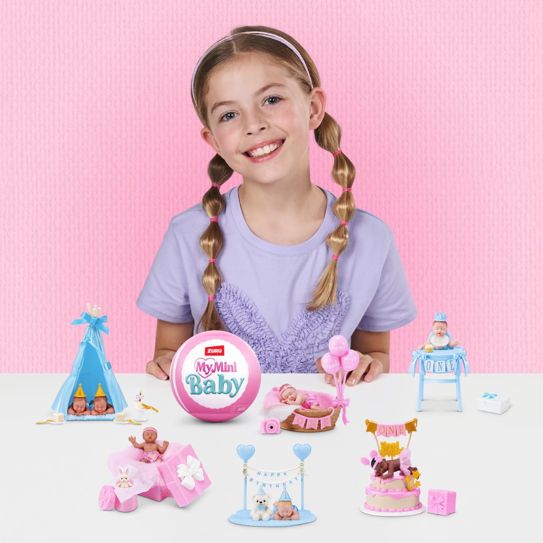 ZURU MY MINI Birthday Series 1 Mystery Capsule Playset - 2 Pack | Collectible Dolls 6