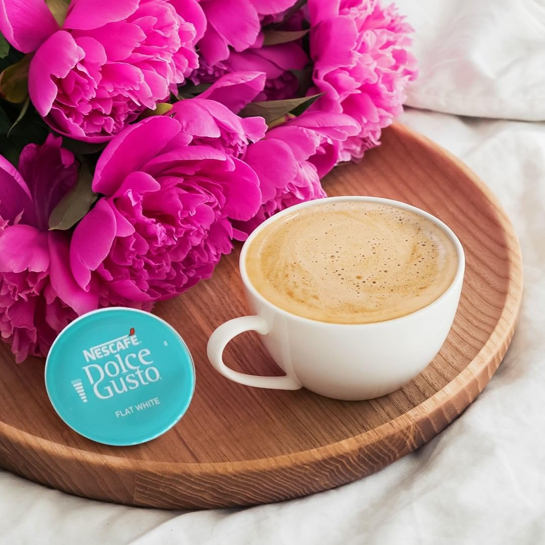 NESCAFÉ Dolce Gusto Flat White Coffee Pods - 48 Capsules (3 Boxes of 16) - Creamy Milk & Espresso Blend 9