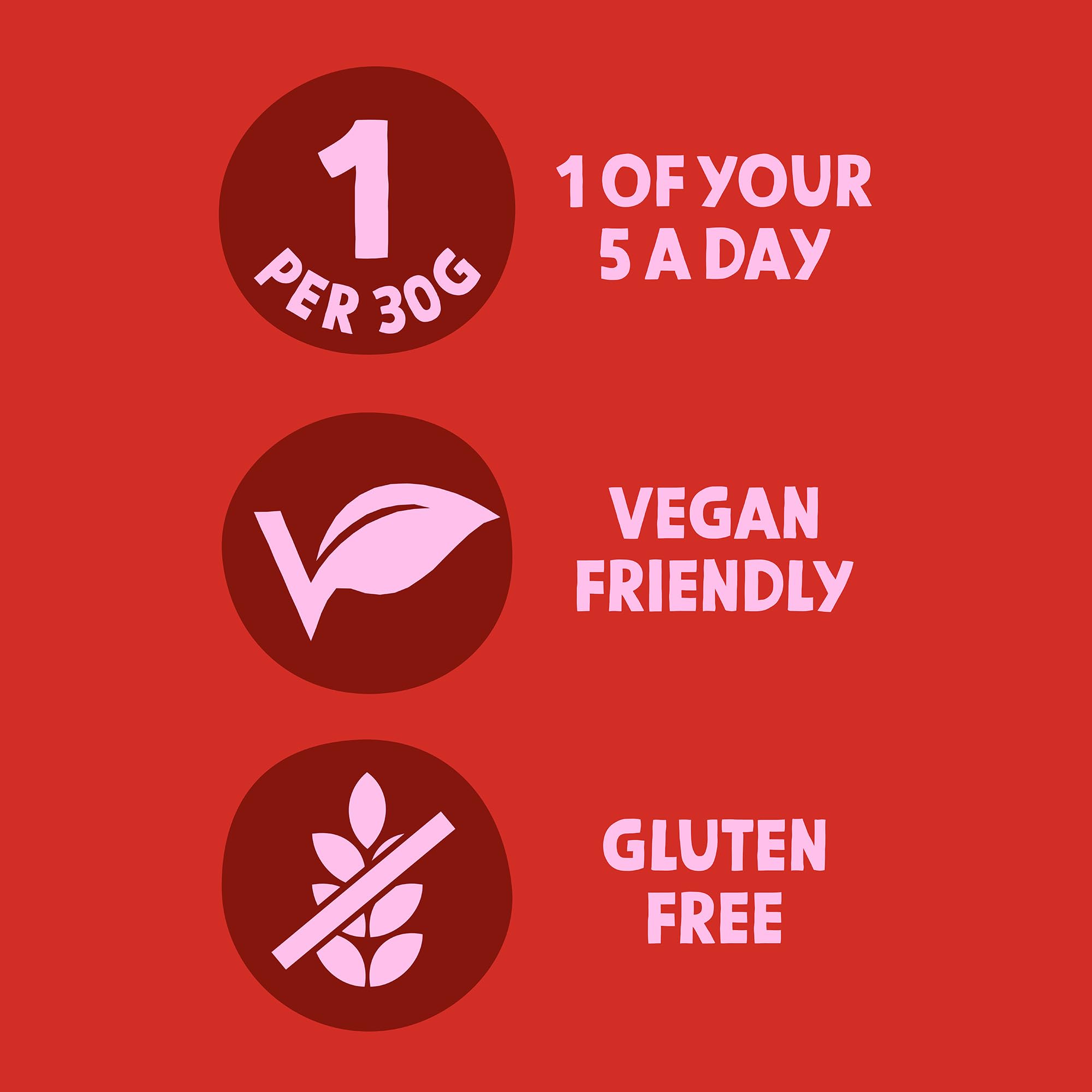 BEAR Fruit Dried Strawberry Packs - Gently Baked, No Added Sugar, Vegan - 14 x 35g