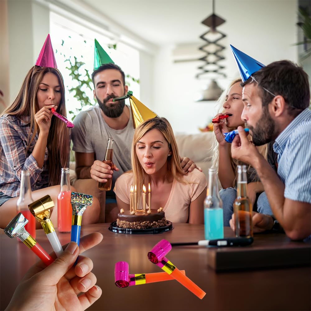 Ram Party Blowers 40-Pack - Colorful Noisemakers for Birthday, Wedding & Celebration Events 3