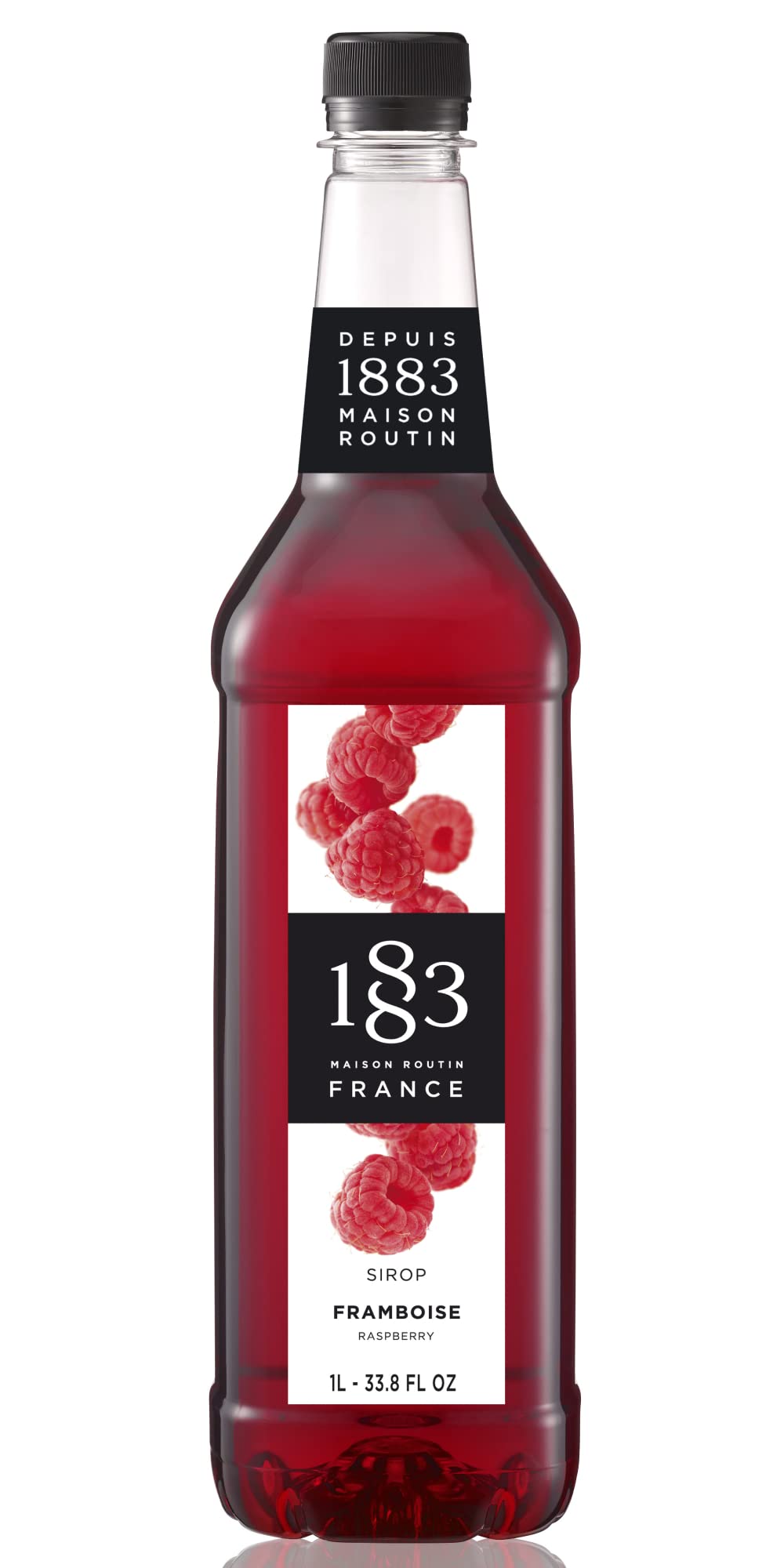 1883 MAISON ROUTIN Premium Raspberry Syrup for Cocktails & Mocktails | 1L PET Bottle 1