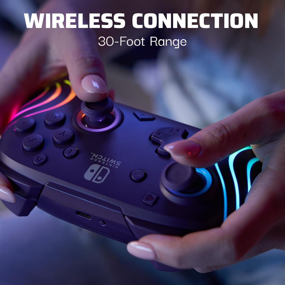 PDP Afterglow Wave Wireless Pro Controller with Full Motion for Nintendo Switch 5