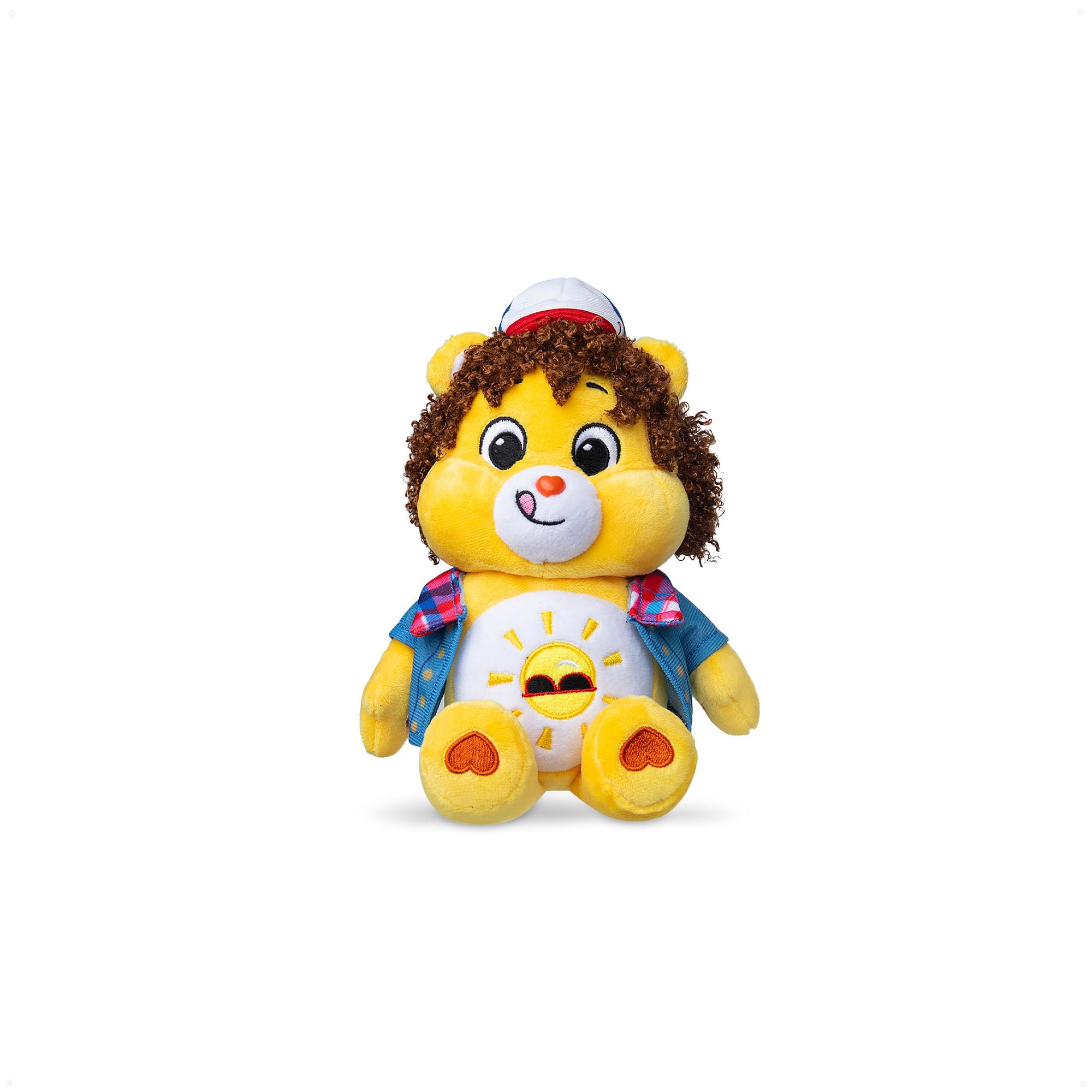 Care Bears Funshine Bear as Dustin Plush Toy - 22 cm Crossover Edition