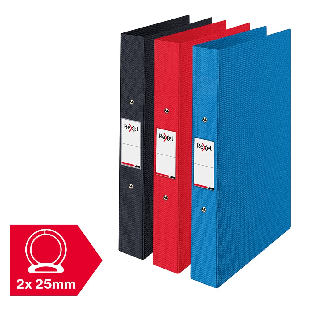 Rexel Choices A4 O-Ring Binder - 25mm Spine, 190 Sheet Capacity | Polypropylene | Assorted Colors 7