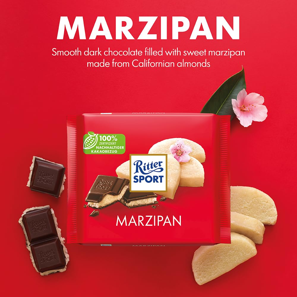 Ritter Sport Marzipan Zartbitterschokolade Tafel 100g 3