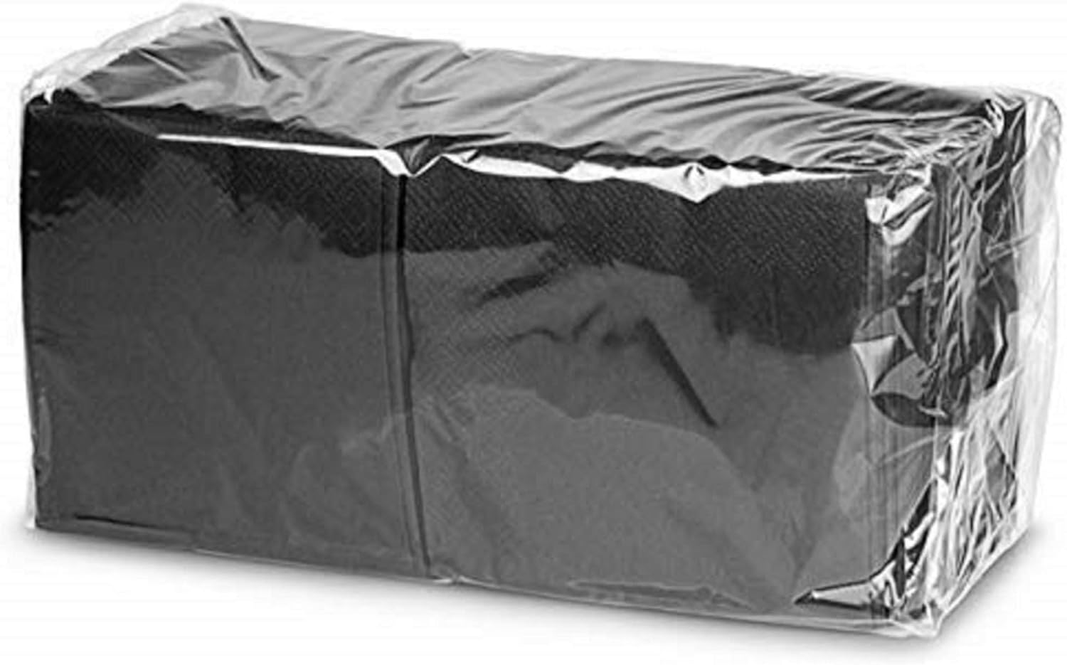 NAP-25B Black 24cm Cocktail Napkins - 250 Pack 2-Ply Disposable Paper Napkins for Bar Caddy