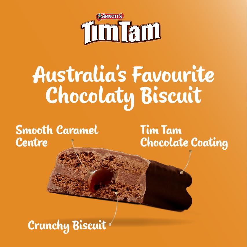 Tim Tam - Chewy Caramel Biscuit Bars with Milk Chocolate Coating (175g)