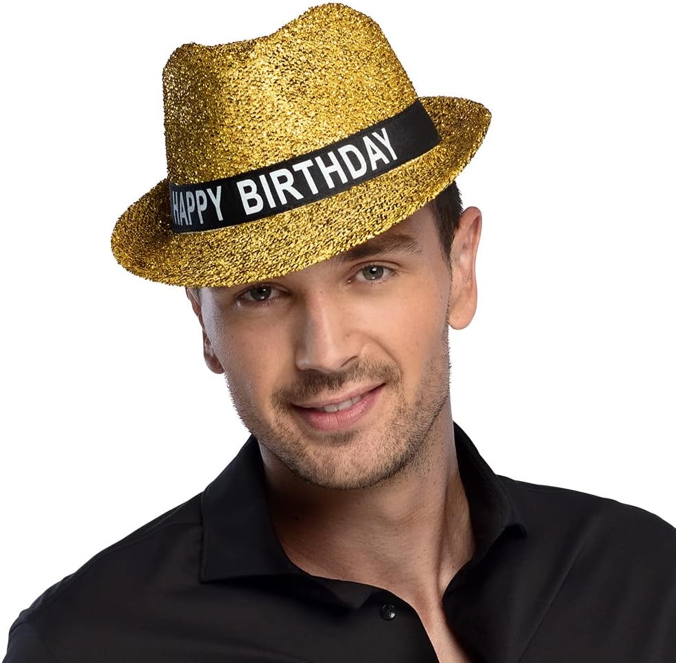 Boland Golden Happy Birthday Hat for Adults, Multicoloured, Roman Costume Headwear 3