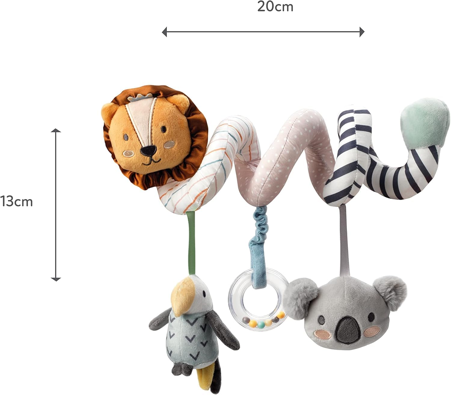 Nuby Animal Adventures Activity Spiral - Sensory Pram Toy for Babies 0-3 Years 10