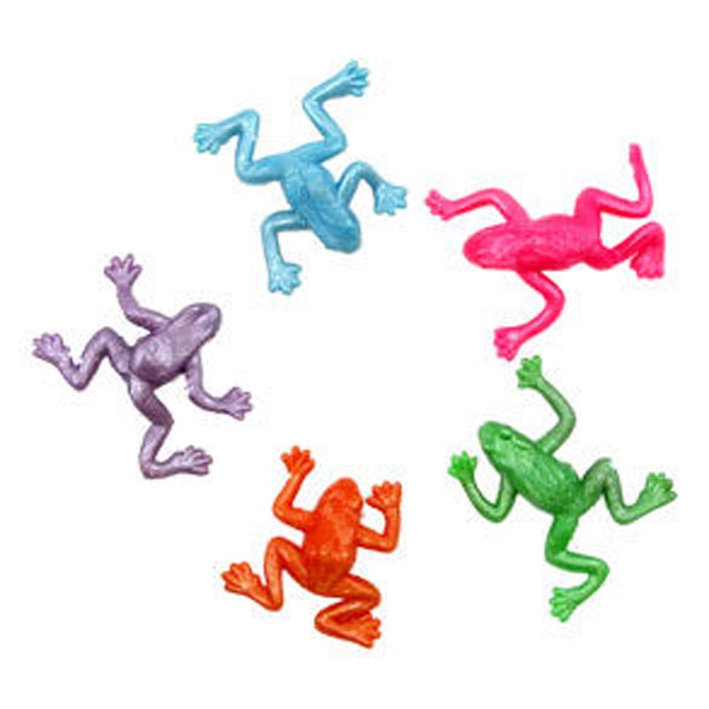 Multicolour Stretchy Frogs Party Bag Fillers - 12Pk for Kids Birthday Favors, Lucky Dip Prizes & Classroom Rewards 4