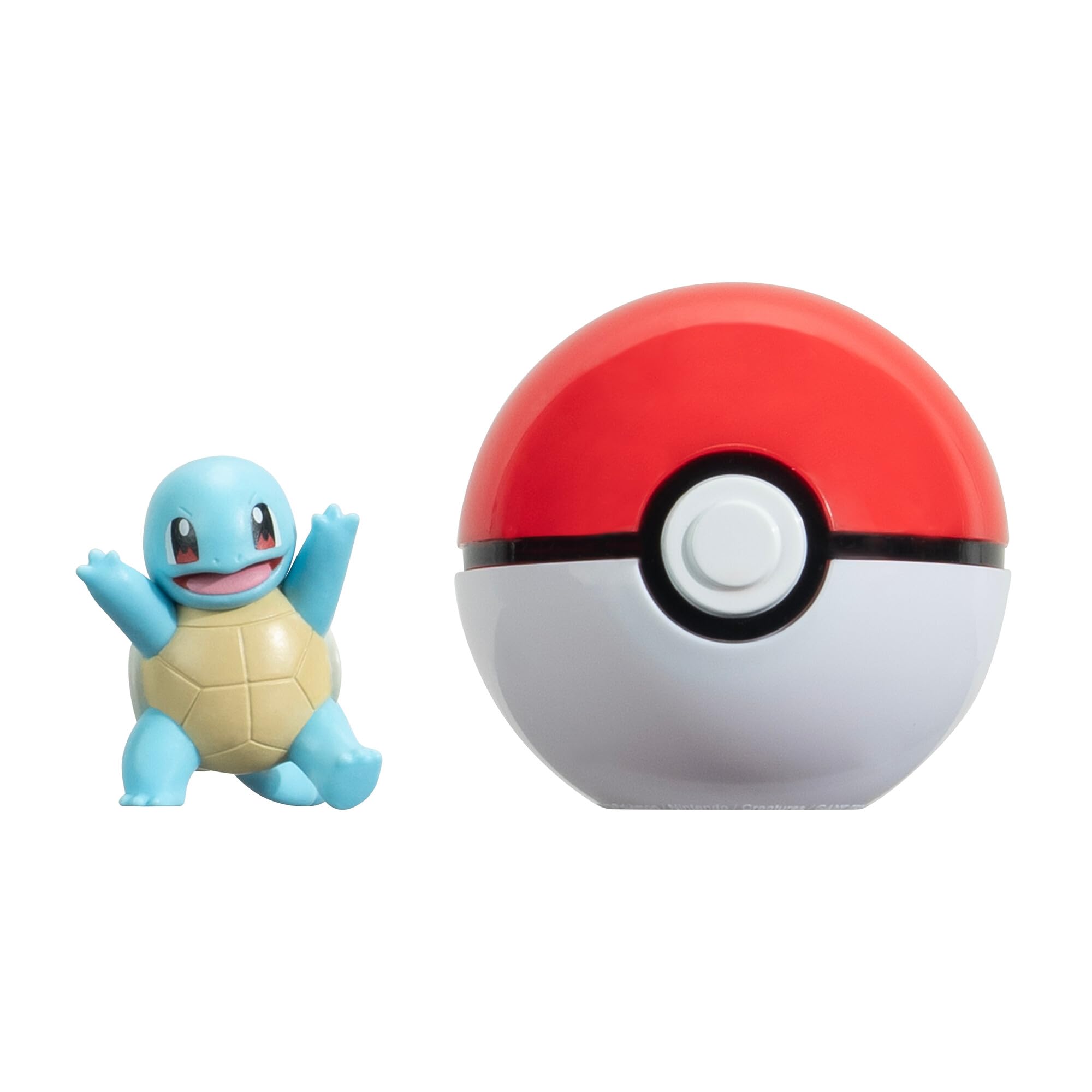 Pokémon Clip 'N' Go Squirtle #3 with Poké Ball Playset - 2 Inch Figure | Ages 4+