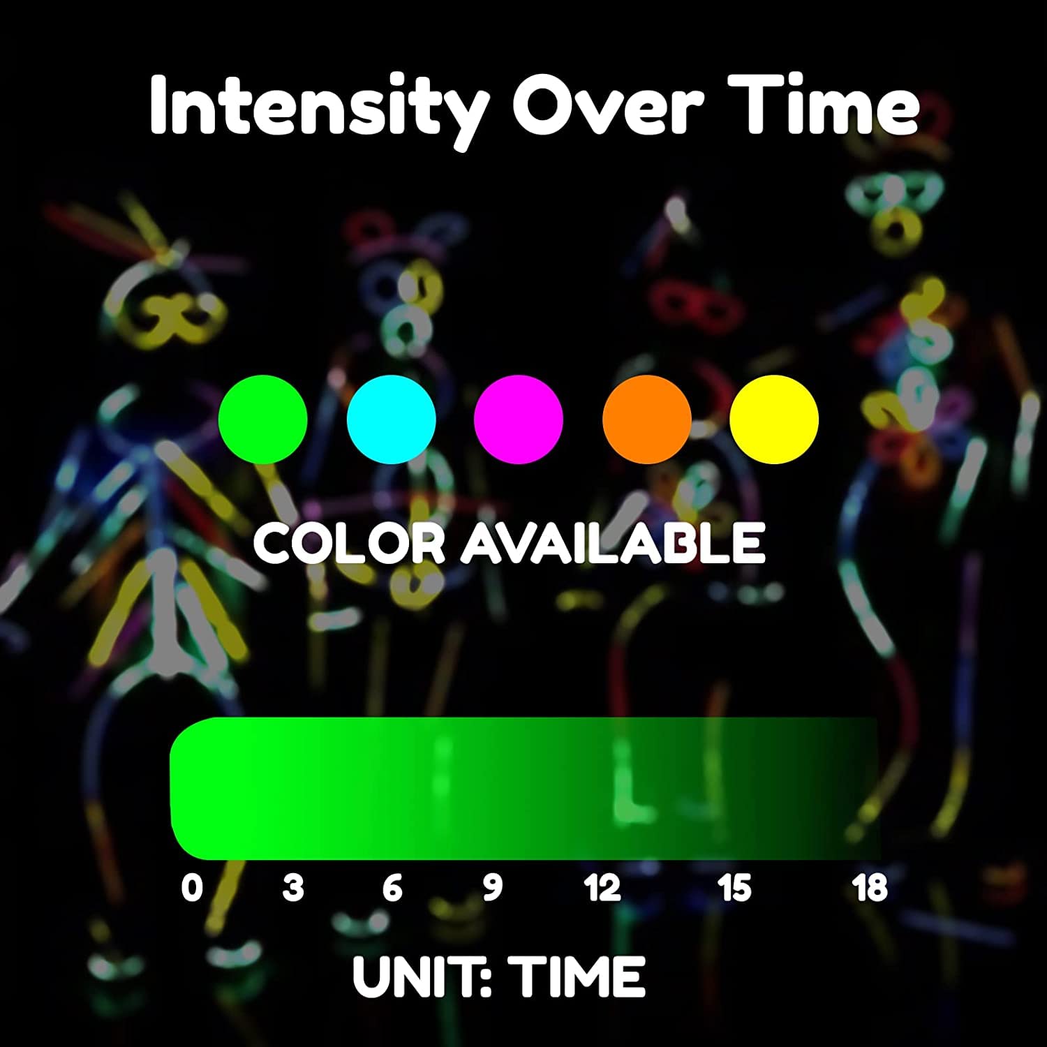 SHATCHI 8" Glow Sticks with Connectors – Neon Party Kit for Bracelets, Rings, DIY Light-Up Accessories 5