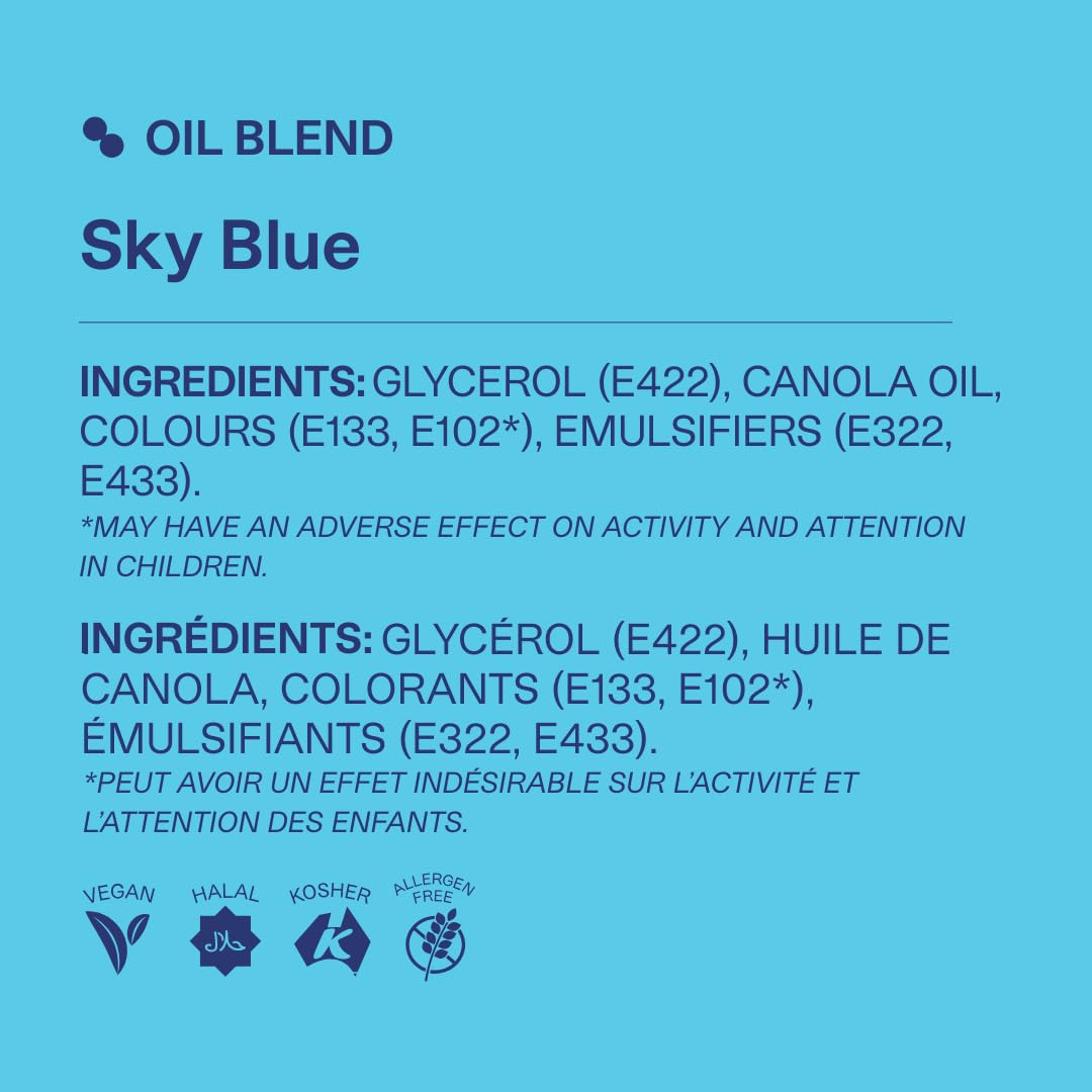 Colour Mill Oil Blend Food Colouring Sky Blue - 20ml Oil-Based Baking Colouring 5